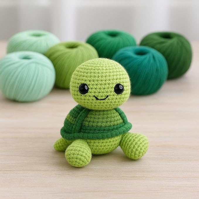 Harmony Cotton Yarn by Yarneverse – 6-Pack Soft Fine Weight (#2) 60% Cotton / 40% Acrylic (50g / 165m Each – Total 300g / 990m) (6, Green Spectrum Collection)