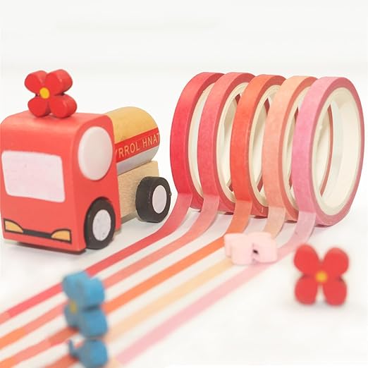 YUKUNTANG 20 Rolls Washi Masking Tape Set, 7.5mm 110 Yards Colorful Rainbow Pastel Washi Tape Set, Skinny Thin Decorative Colored Washi Craft Tape for Bullet Journal DIY Planner Crafts Designs