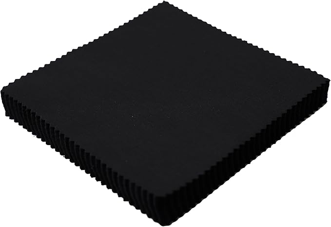 Solid Black Charm Pack Fabric, 84 5-inch Cotton Fabric Squares for Quilting