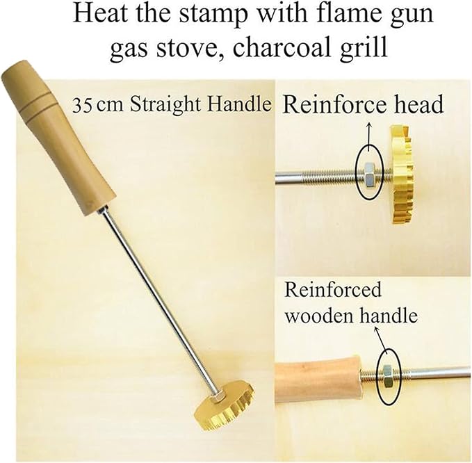 Custom Branding Iron for Wood, Durable Wood Burning Stamp Leather Branding Stamp, Custom Branding Iron for Weddings Parties Handicrafts and Personalized Gifts (3.5"x3.5")