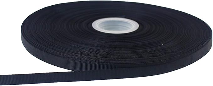 Jesep One Roll 100 Yards 3/8" Soild Grosgrain Ribbon Boutique Gift Wrapping Package Ribbon, DIY Crafts Bow Hair Headband Accessories Assorted Ribbon#30 (3/8" 10mm, Black)