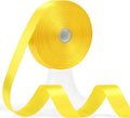 60 Yards Yellow Satin Ribbon 3/4 Inch, Solid Polyester Fabric Ribbon for Gift Wrapping, Crafts, Flower Bouquet, Wedding, Baby Shower, Festival, Christmas, Halloween