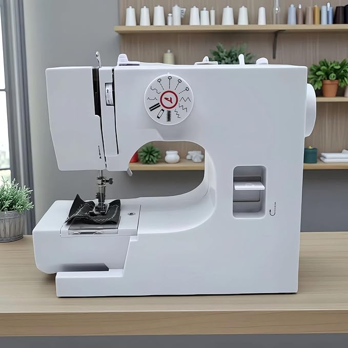 Mini Sewing Machine, Electric Portable Sewing Machine for Beginners, 12 Stitch Dual Speed with Foot Pedal Sewing Kit