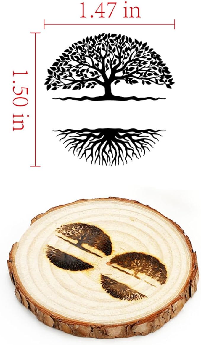 AIMOADO Lush Tree Branding Iron Stamp, 1 1/2" Wood Branding Iron Personalized Logo for Meat, Burger, Wood, Hats with Full Set Tools