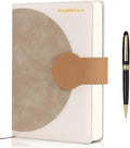 A5 Journal Notebooks, 300 Pages Leather Diary with Magnetic Buckle Closure and Luxury Pen, 80GSM, Lined Notebook for Women and Men, Suitable for Diary, Notes, 5.9 x 8.5 Inches