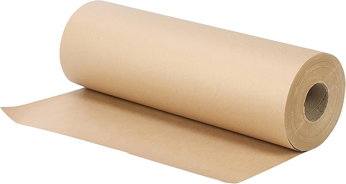 The Boxery Kraft/Brown Kraft Paper Roll, 24” x 10,800” (900’)-40lb. Thickness-Brown Wrapping Paper, Natural Kraft Packing Paper, Void Fill, Arts/Crafts, Bulletin Boards, Gift Wrapping