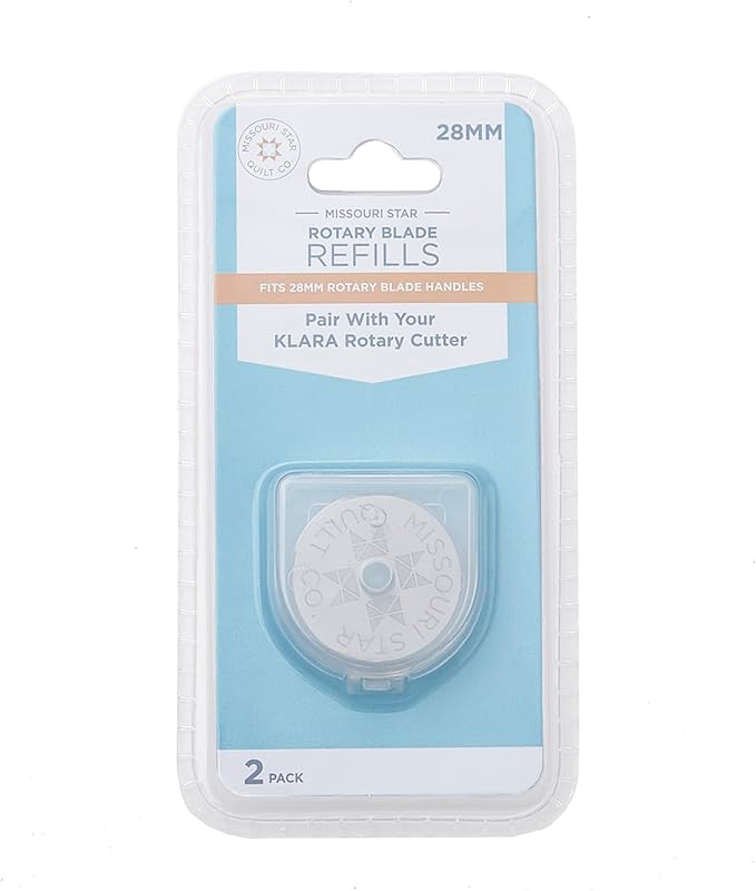 Missouri Star Universal Rotary Cutter Blades 28mm, 2 Pack | Super Sharp Replacement Blades, Fits All Rotary Cutter Handles | Fabric Trimmer Refill for Quilting and Sewing Projects
