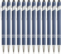 PASISIBICK 12 Pieces Blue Ballpoint Pen with Stylus Tip, 2 in 1 Stylus Stylish Pen, Premium Metal Stylus Pen for Touch Screens, Black Ink, 1.0 mm Medium Point.(12 PCS Blue)