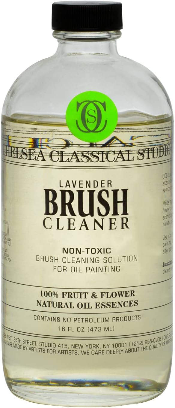 Jerry's Artarama Exclusive Set of 6 Bob Ross Oil Painting Set with Easel, 16oz Lavender Brush Cleaner, Acrylic Palette, Brushes, Canvases, and Cleaning Bucket and Screen