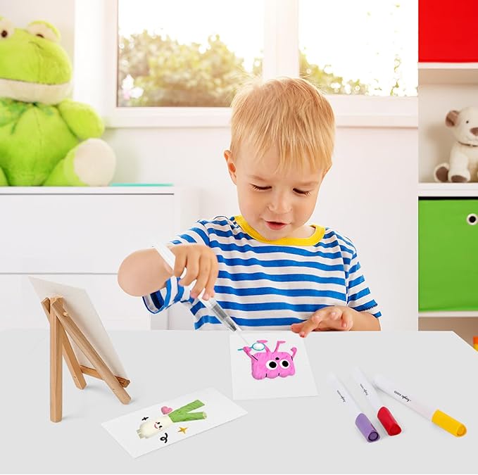 Gtyuoo Magic Puffy Paint,3D Drawing Magic Canvas Sponge,Puffy Popcorn Drawing Texture Painting Kit,Puffy Popcorn DIY Painting Kit