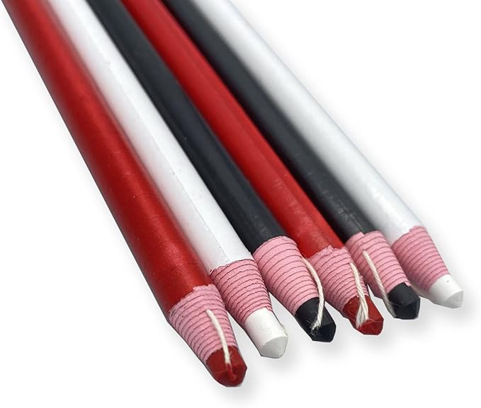 Sewing Mark Pencil 6PCS White/Black/Red 3Colors Invisible Erasable Fabric Pencils For Leather Cut Marks Student Drawing Tailor Marks