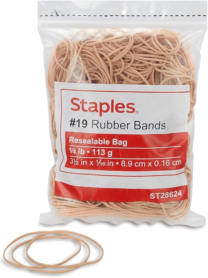 Staples Economy Rubber Bands Size #19 1/4 Lb.