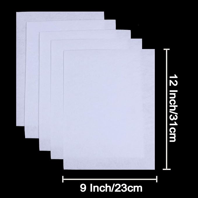 YYCRAFT Stiff Felt Sheets 9 Inch X 12 Inch - 48 Pcs Pack(Thickness:1mm),White