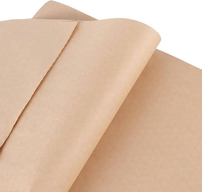 SINJEUN Brown Packing Paper Sheets, Folded Kraft Packing Paper Sheets, Size Total: 15" X 656' with 11" Perforations for Moving Cushioning Wrap Shipping Packaging ﻿