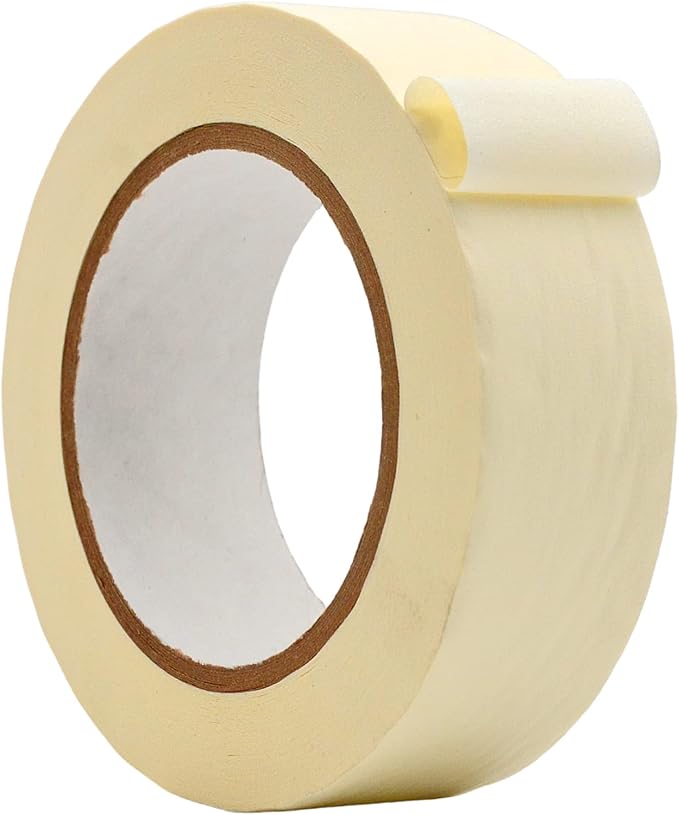 WOD MTC5 Colored Masking Tape, White, 1.5 inch x 60 yds. Colorful Teacher Painters Tape for Fun DIY Art & Crafts, Lab Labeling, Writable & Classroom Decorations