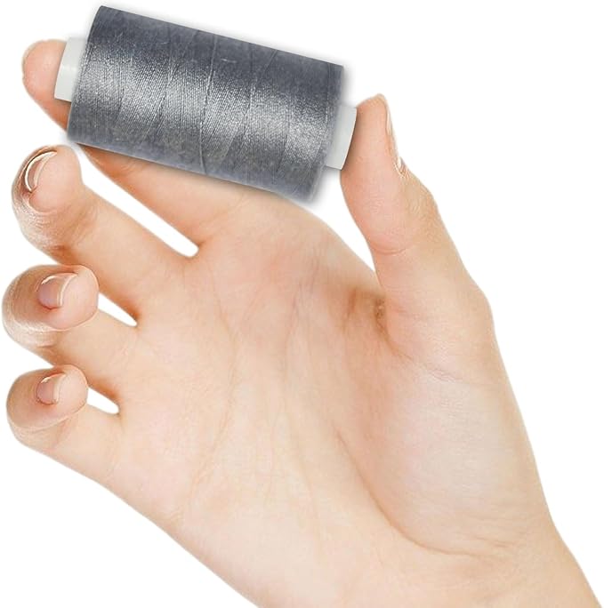 All Purpose Sewing Thread-2 Spools of Hand Polyester Sewing Thread for Sewing Machine for Hand and Machine Sewing(Dark Steel Gray, 2 spools)