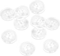 0.60" Clear Buttons for Sewing 100 Pcs Transparent Buttons (15 mm) 4 Hole Round Bulk Sewing Crafts Replacement Button 24L Plastic Buttons for Clothes Dress Pants Shirt Skirt Blouse Craft DIY