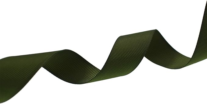 Jesep One Roll 100 Yards 1" Soild Grosgrain Ribbon Boutique Gift Wrapping Package Ribbon, DIY Crafts Bow Hair Headband Accessories Assorted Ribbon#570 (1" 25mm, Olive Green)