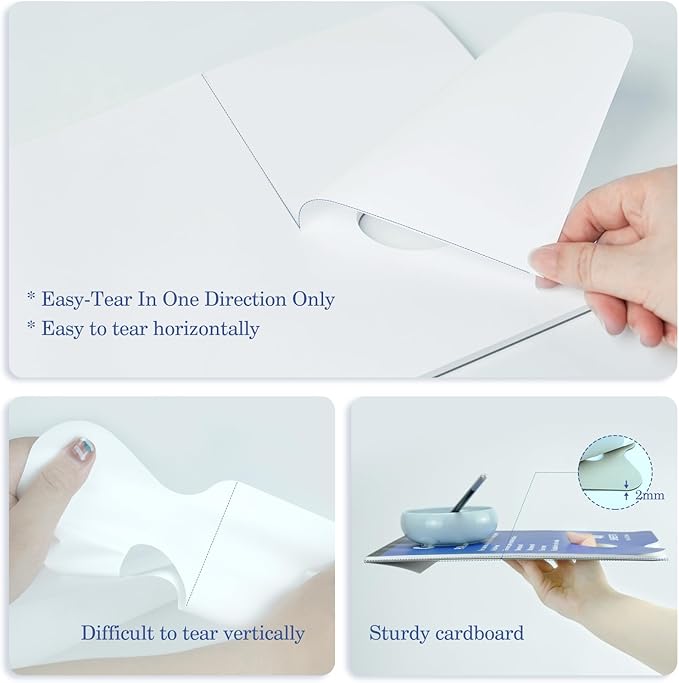 Disposable Palette Paper Pad - 40 Sheets 9.4x13.3 inch Artist Mixing Paper for Adults Students (7.8 x 11.6in)