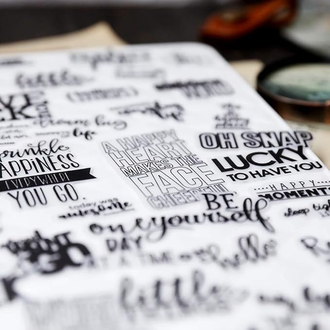 Doraking 90PCS Vintage Nice Words Sentences Sweet Happiness Stickers for Decoration Laptop Scrapbook Windows - Doraking No-Repeat Vintage Words Stickers