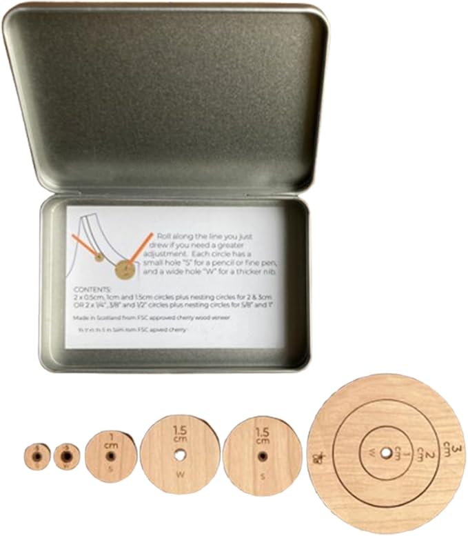 Jenerates Seam Circles,Wooden Circle Quilting Template Tracing Wheel Sewing Admission Marker Tool Quilting Rulers Precision Stitching Craft for Quilting Enthusiasts