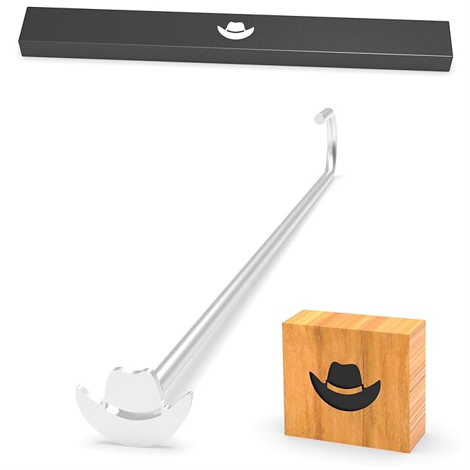3" Custom Wood Branding Iron Personalized for Wood Working, Leather Hats, Steak, BBQ Brander & Bread Logo, Personalized Steak Branding Iron for Food (Large, 004# Cowboy Hat)