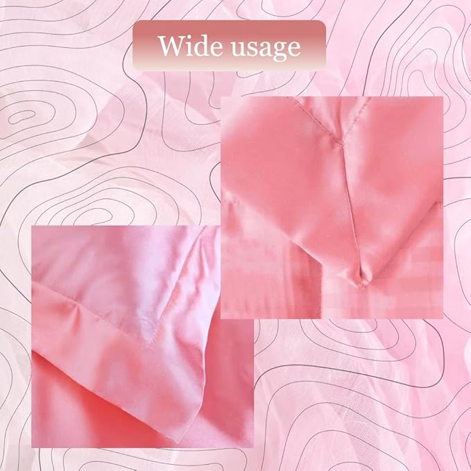 Hot Pink Satin Blanket Binding 2 Inch x 4 3/4 Yards Single Fold Tape for Quilt Edging Pink Smooth Finish Easy to Sew On Durable Trim Material Ideal for Blanket Crafts DIY Projects Sewing