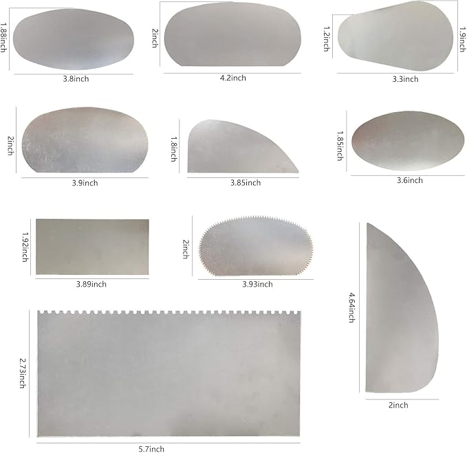 10pcs Steel Cutter Ceramic Tools, Sculpture Pottery Modeling Cutter Scraper for Polymer Clay Crafts