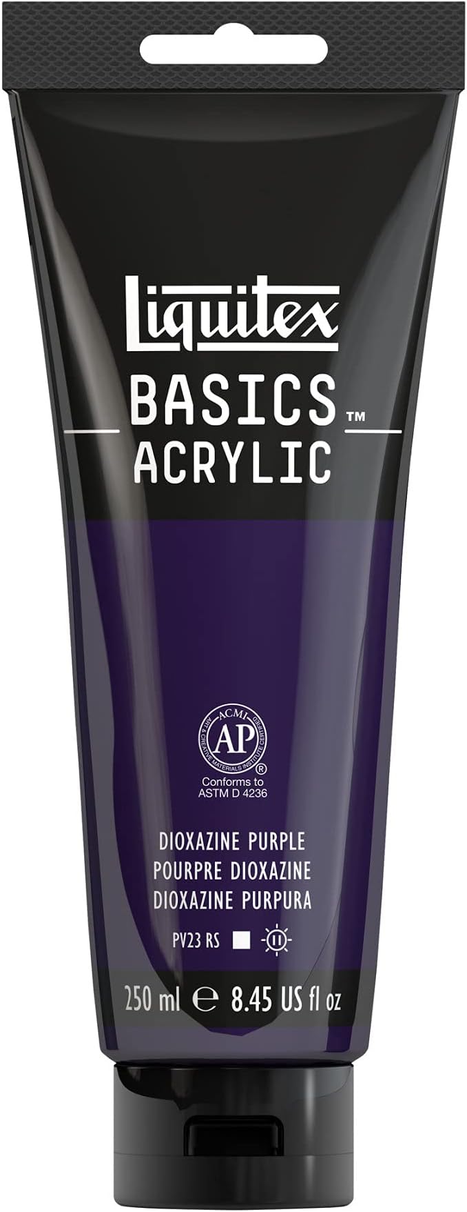 Liquitex BASICS Acrylic Paint, 250ml (8.5-oz) Tube, Dioxazine Purple