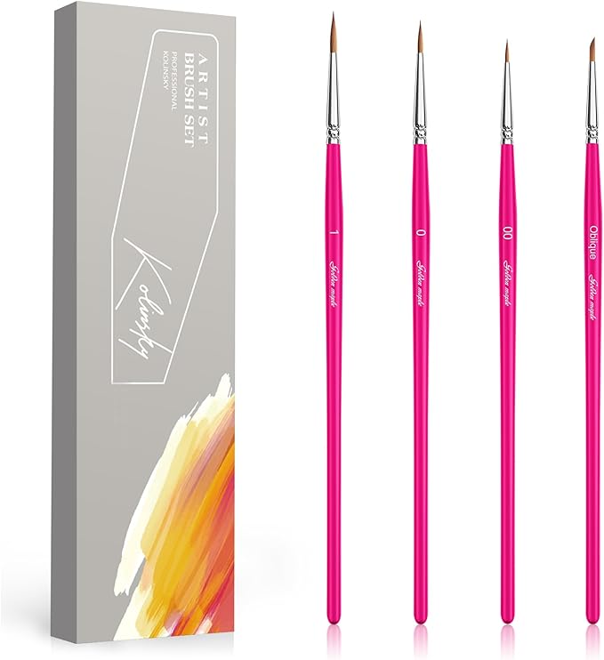 Kolinsky Sable Brushes, Golden Maple Miniature Paint Brushes Professional Artist Brush Set, Fine Detail Paint Brushes for Model Figures, Watercolor, Acrylic and Miniature Painting