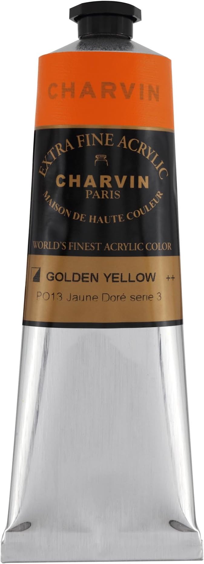 Charvin Extra Fine Professional Artist Acrylic Paint Colors, Nature Themed Hues, 150ml Golden Yellow