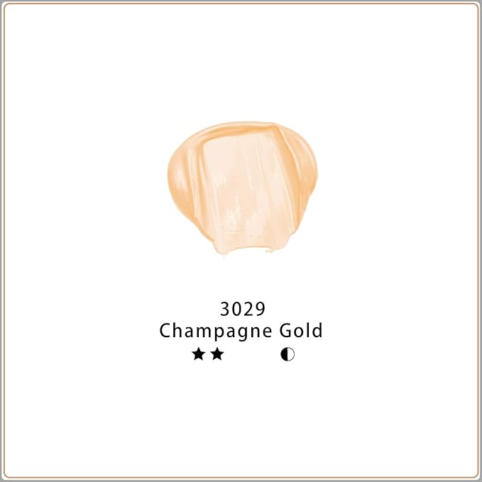 Artecho Acrylic Paint, Champagne Gold Paint (120ml / 4.05oz) Tubes, Art Craft Paints for Canvas, Rock, Stone, Wood, Fabric, Art Supplies