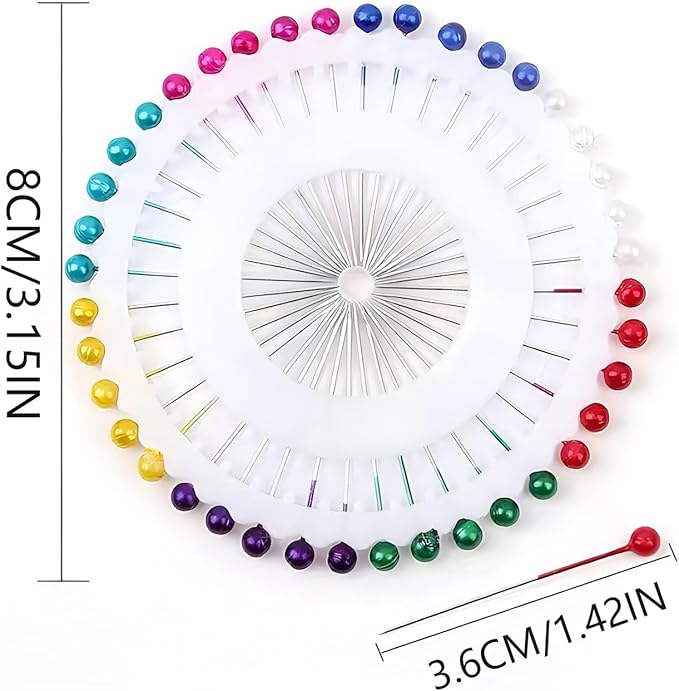 960pcs Straight Pins Sewing Set, 2 Rolls of 480pcs Each, Multi-Color Pins for Fabric, Hijab Pins & Backpack Sewing for Christmas & Other Crafts Making