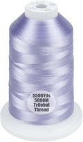 Simthread Trilobal Polyester Thread – 5000M (5500yds) No.40 – Super Sheen, Tangle-Free – Built-in Thread Lock Spool – Compatible with Brother, Singer, Janome & More, Lavender-804