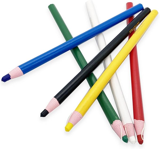 Sewing Pencils 6 PCS Colors Invisible Erasable Fabric Pencils For Leather Cut Marks, Student Drawing, Tailor Mark