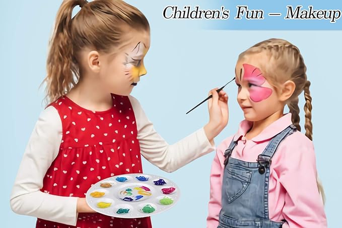 4 PCS Paint Palette, INIFUS Paint Pallet for Kids & Students，Plastic Paint Tray Palettes with 10 Wells,Painting Supplies for Kids