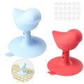 2-Pack Bird-Shaped Ruler Grippers + 24pcs Non-Slip Silicone Grip Dots | Ideal Quilting Ruler Upgrade Kit | Suction Cup Fits Most Non-Slotted Rulers/Templates
