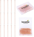 Rose Gold Plated Flat Head Pins Non Tarnish 40mm 150pcs for Jewelry Making Findings
