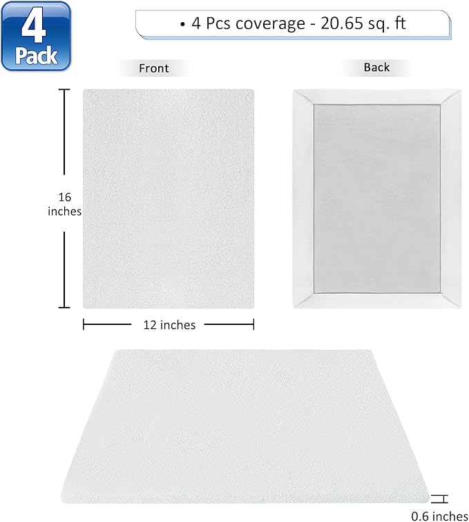 BXI Quilt Design Wall, Thick Sturdy Flannel Quilters Design Board, 31.5 x 23.6 x 0.6 inches, 4 Pcs, Portable Quilting Wall Panels Hold Fabric Firmly, Sewing Quilting Supplies for Quilt Block Projects