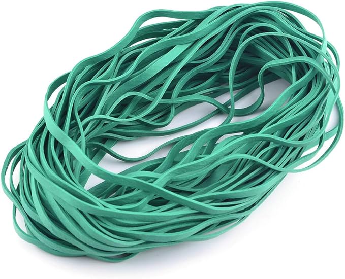 Coopay 120 Pieces Large Rubber Bands Bulk, 8 Inches Heavy Duty Strong Elastic Bands for Office Supply School Home, Securing Trash Can Garbage Cans, File Folders (Green)