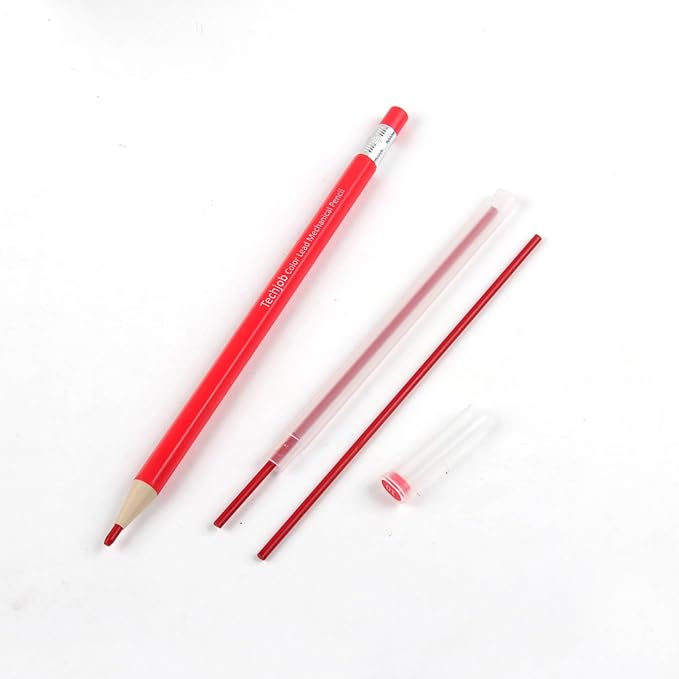 Colored Mechanical Pencil 2.6mm for Coloring and Drawing, Mechanical Colored Pencils, Mechanical Pencils with Sharpener and Case,12pcs with extra 24pcs colored leads