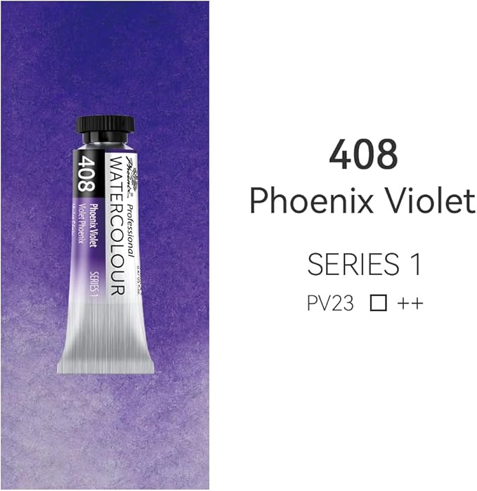 PHOENIX Professional Watercolor Paint Single Tube - 0.47 Fl Oz / 14ml - Phoenix Violet