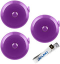 DiCUNO 60-Inch 1.5 Meter Soft and Retractable Tape Body Tailor Sewing Craft Cloth Dieting Measuring Tape (3 Pcs of Purple)