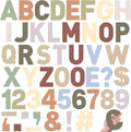 184 Pcs Large Vinyl Letter Sticker 6" Big Alphabet Number and Symbol Sticker Self Adhesive Removable Letter Decal for Christmas Bulletin Board Classroom Decor Poster Window Door Mailbox(Vivid Color)
