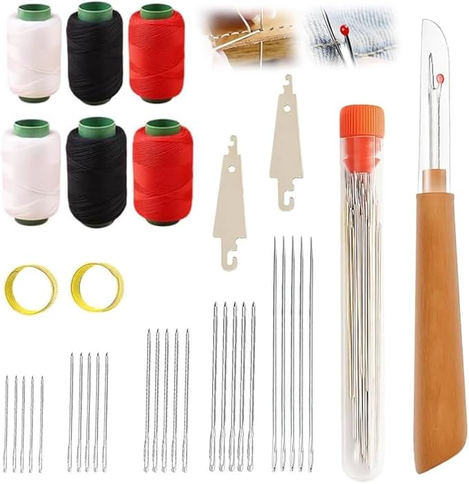 37 Pcs Big Eye Steel Sewing Needles Kit, Stainless Steel Needles for Hand Sewing, Christmas Gifts for Women, Mom, Grandma & Teen Girls