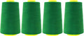 Mandala Crafts 4 Pack of Serger Threads Cones Spools - 40S/2 24000 Yards Polyester Forest Green Threads for Sergers Machine and Overlock Quilting Sewing Machine