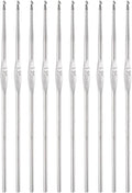 uxcell Stainless Steel Crochet Hook 1.25mm Knitting Needles for DIY Craft Yarn 10Pcs