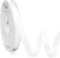 Ribbli Double Faced White Satin Ribbon,3/8” x Continuous 25 Yards,Fabric Ribbon use for Bows Bouquet,Gift Wrapping,Floral Arrangement