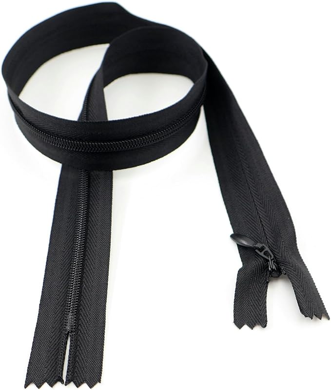 Leekayer 3# 7 Inch Invisible Zipper for DIY Tailor Sewing Craft 17.78cm Black Hidden Zippers Closed End Bulk 10 PCS/Pack (Black,7")