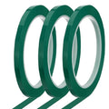MECCANIXITY Whiteboard Tape 1/4" x 72 Yard Pinstripe Graphic Chart Line Grid Marking Tapes for Classroom Office Dry Erase Board Art, Green, Pack of 3
